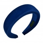 Bentita deosebita pentru par din catifea Hand Made BTP011BB - Albastru Inchis